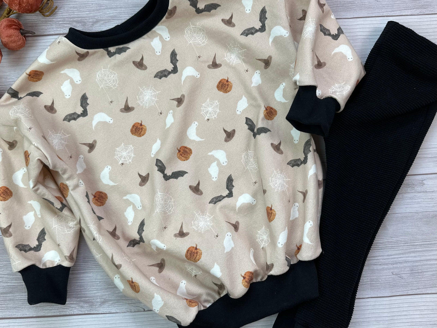 Oversized Halloween Sweater Dress With Matching Leggings
