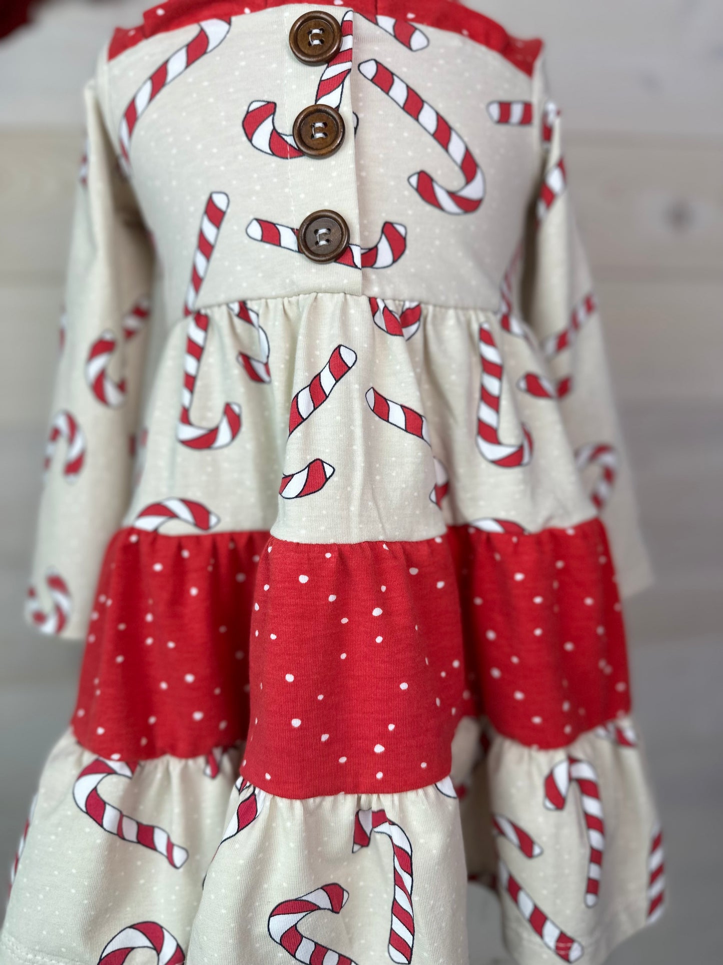 3-tier Organic Candy Cane Dress