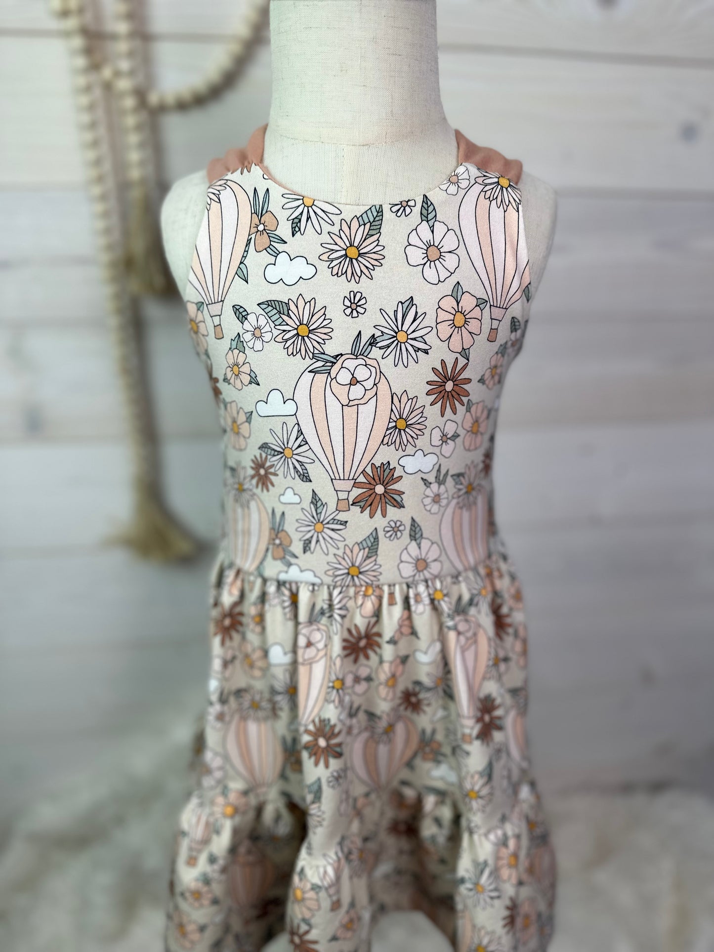 Organic Cross-Back Balloons and Flowers Dress