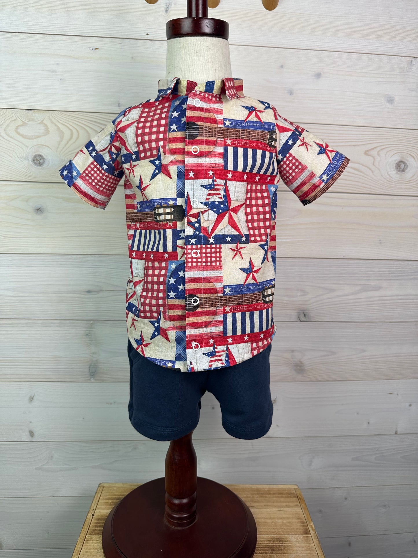18 month Collared Shirt with Short Set