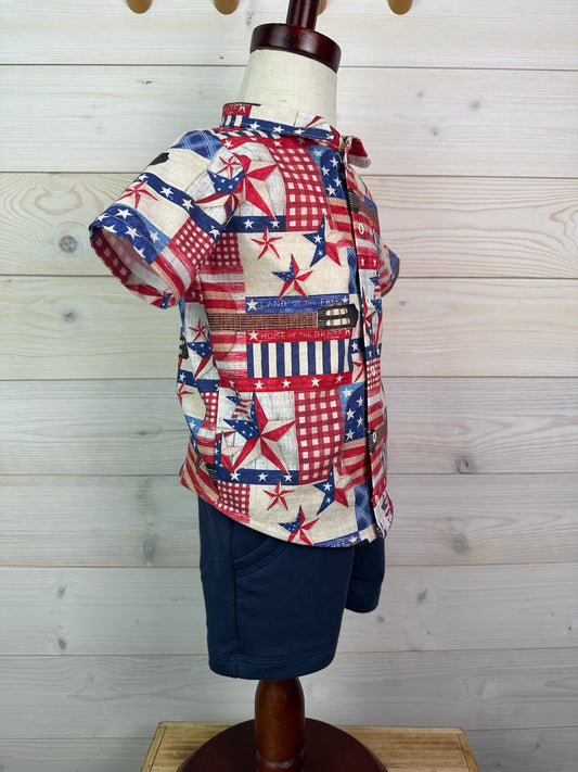 18 month Collared Shirt with Short Set