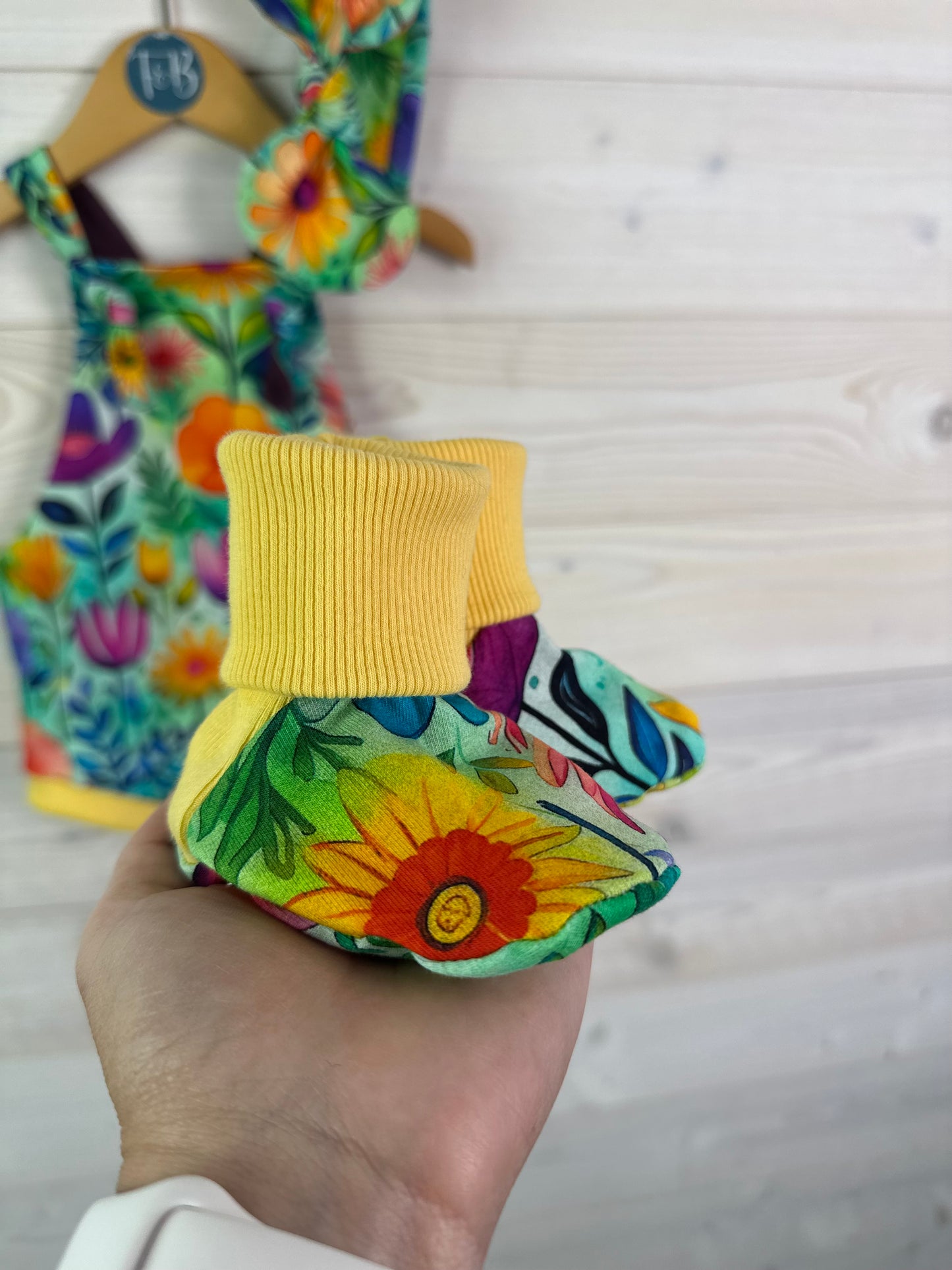 Handmade Lined Baby Booties – Soft & Cozy Sock Style