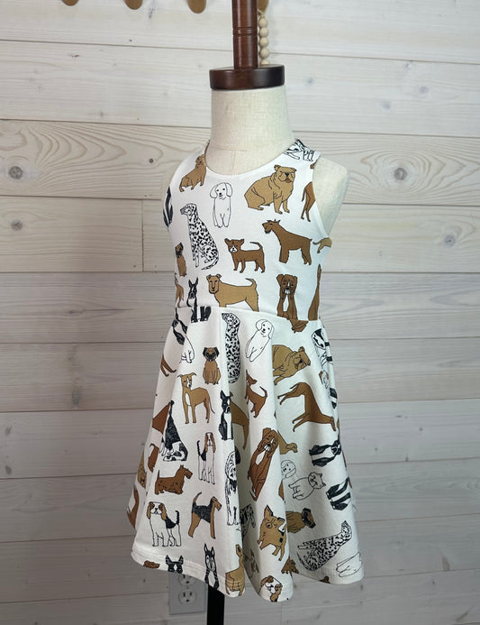 Organic Crossed-Back Dogs! Twirl Dress