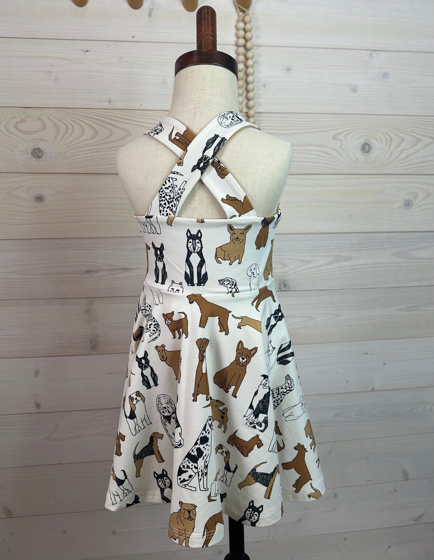 Organic Crossed-Back Dogs! Twirl Dress