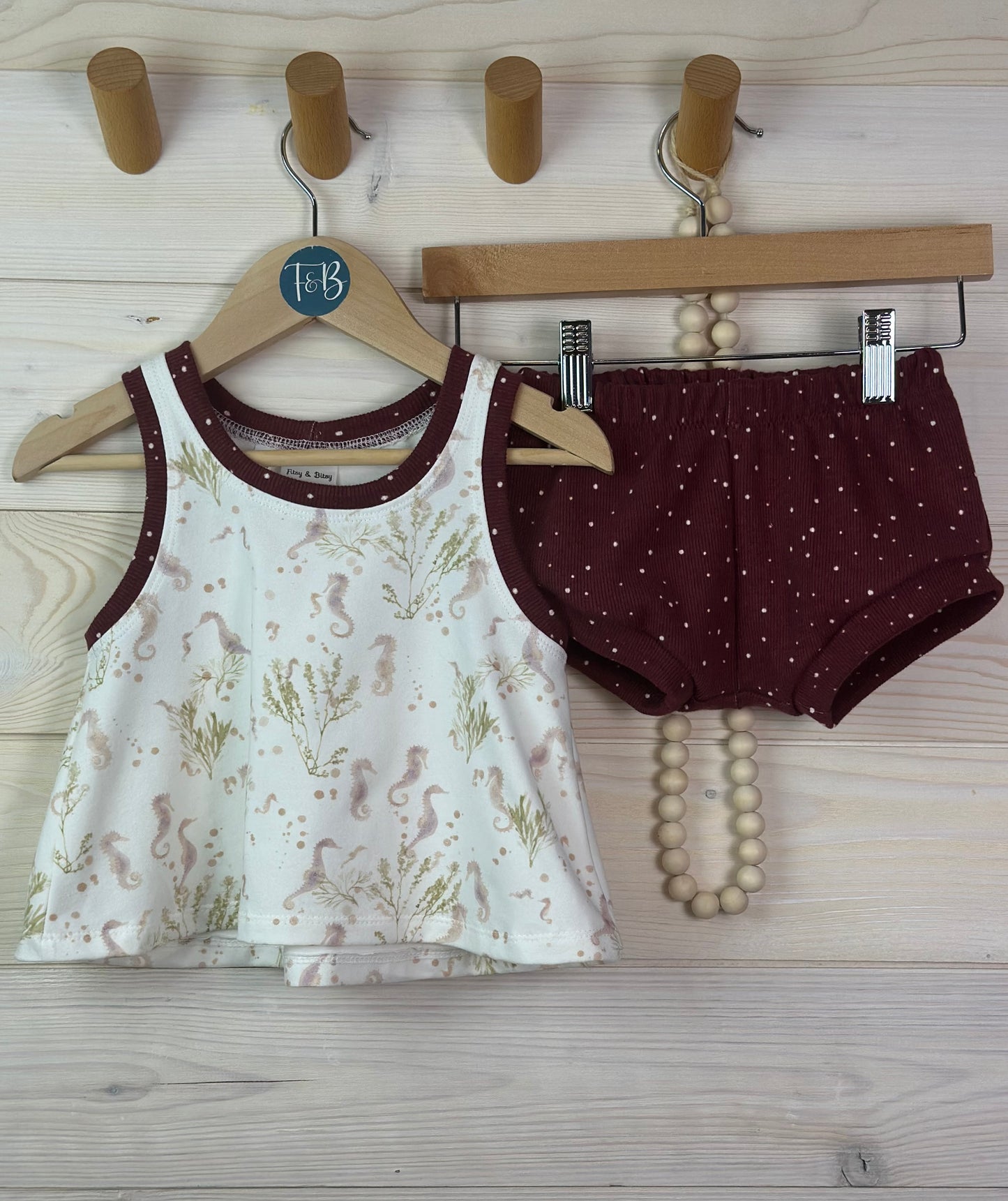 Seahorse Tank/Shortie Set