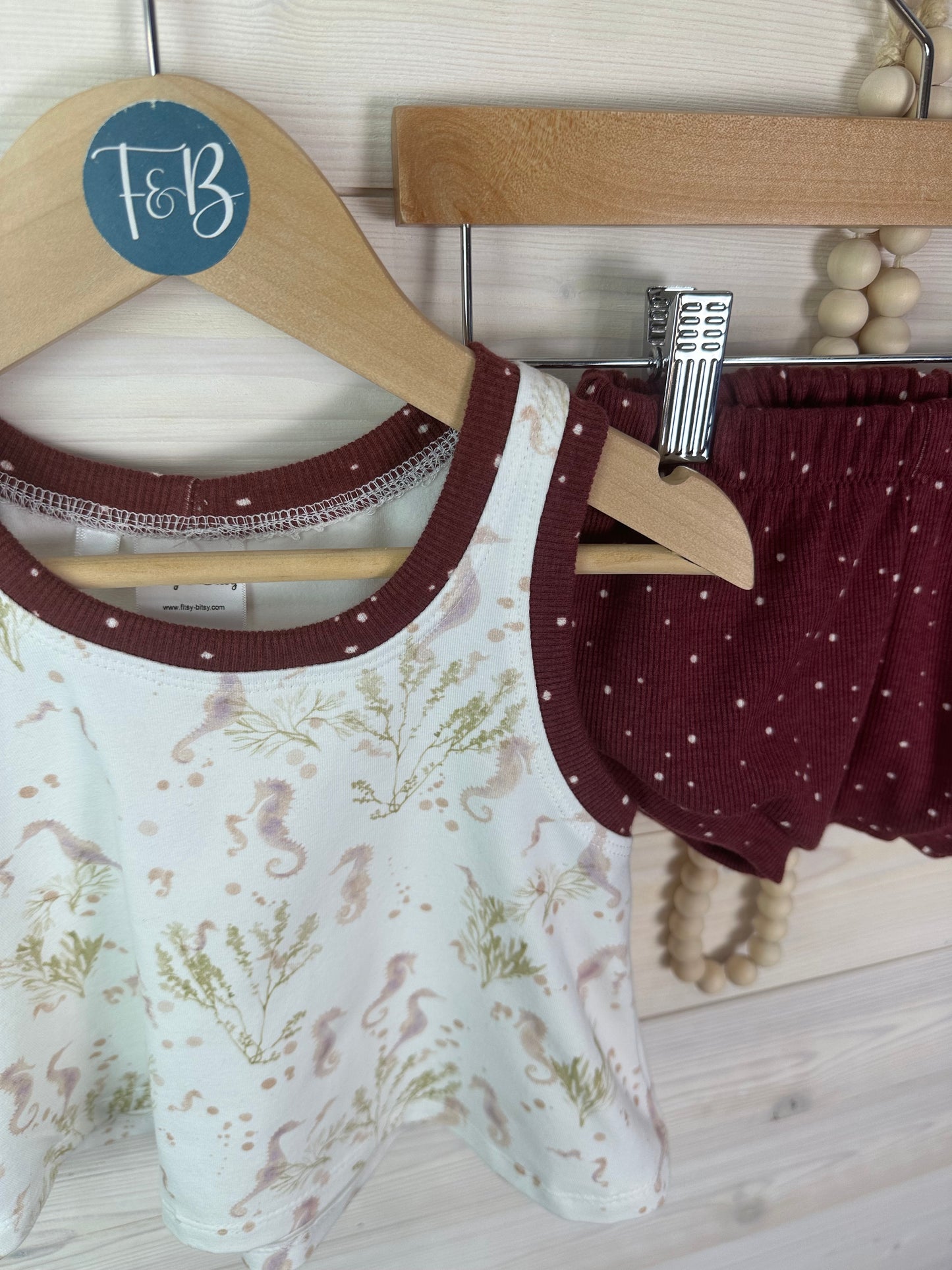 Seahorse Tank/Shortie Set