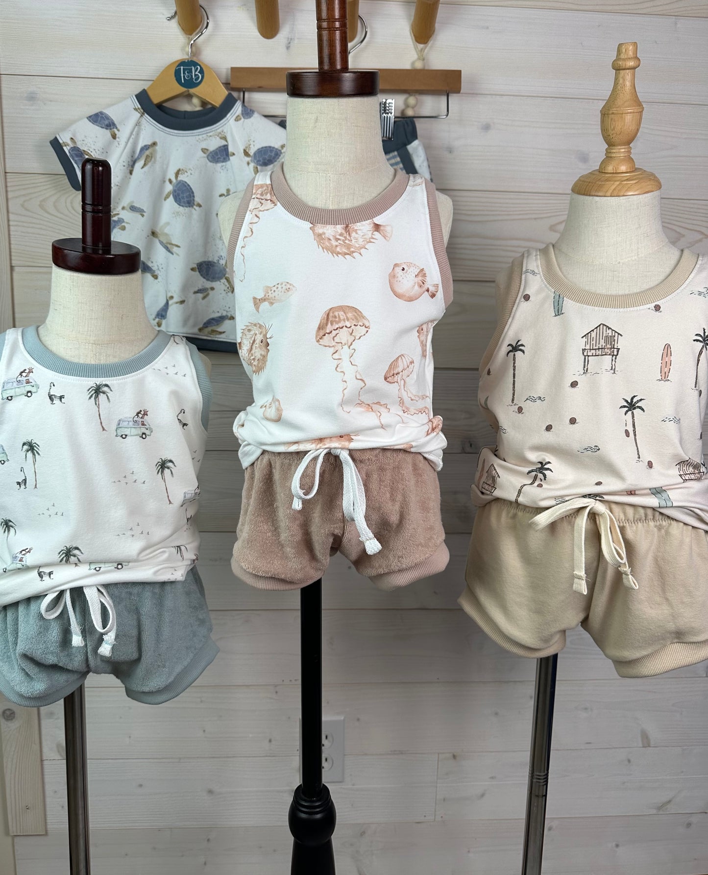 Puffer/Jelly Tank and Shortie Set