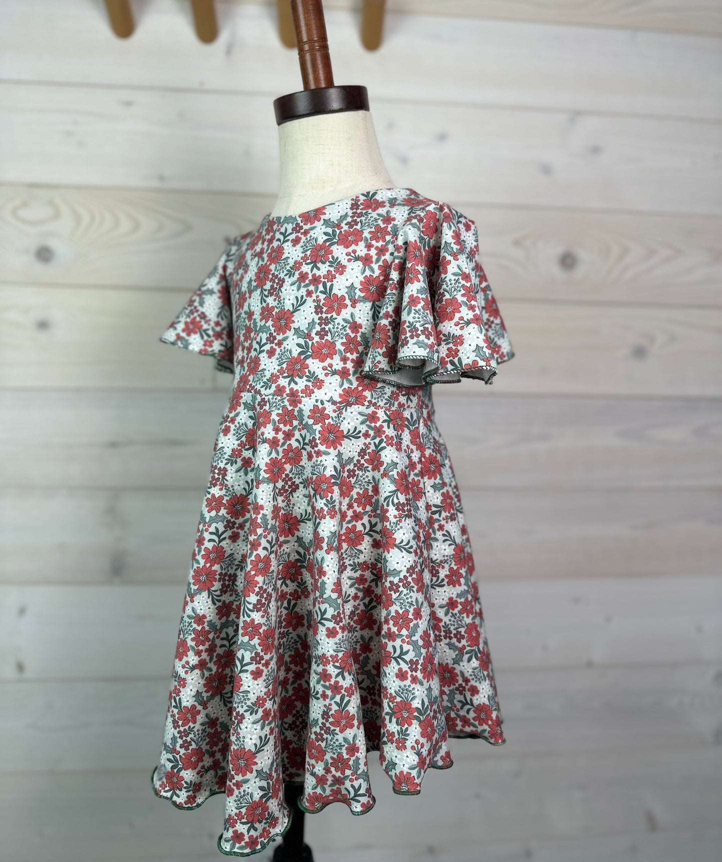 Poinsettia Twirly Dress