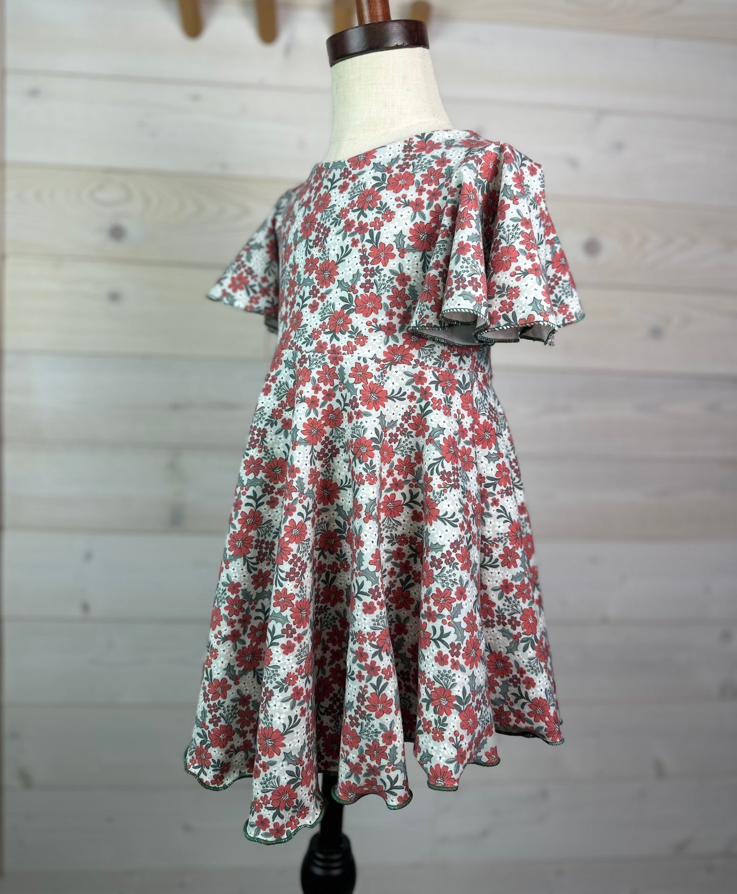 Poinsettia Twirly Dress