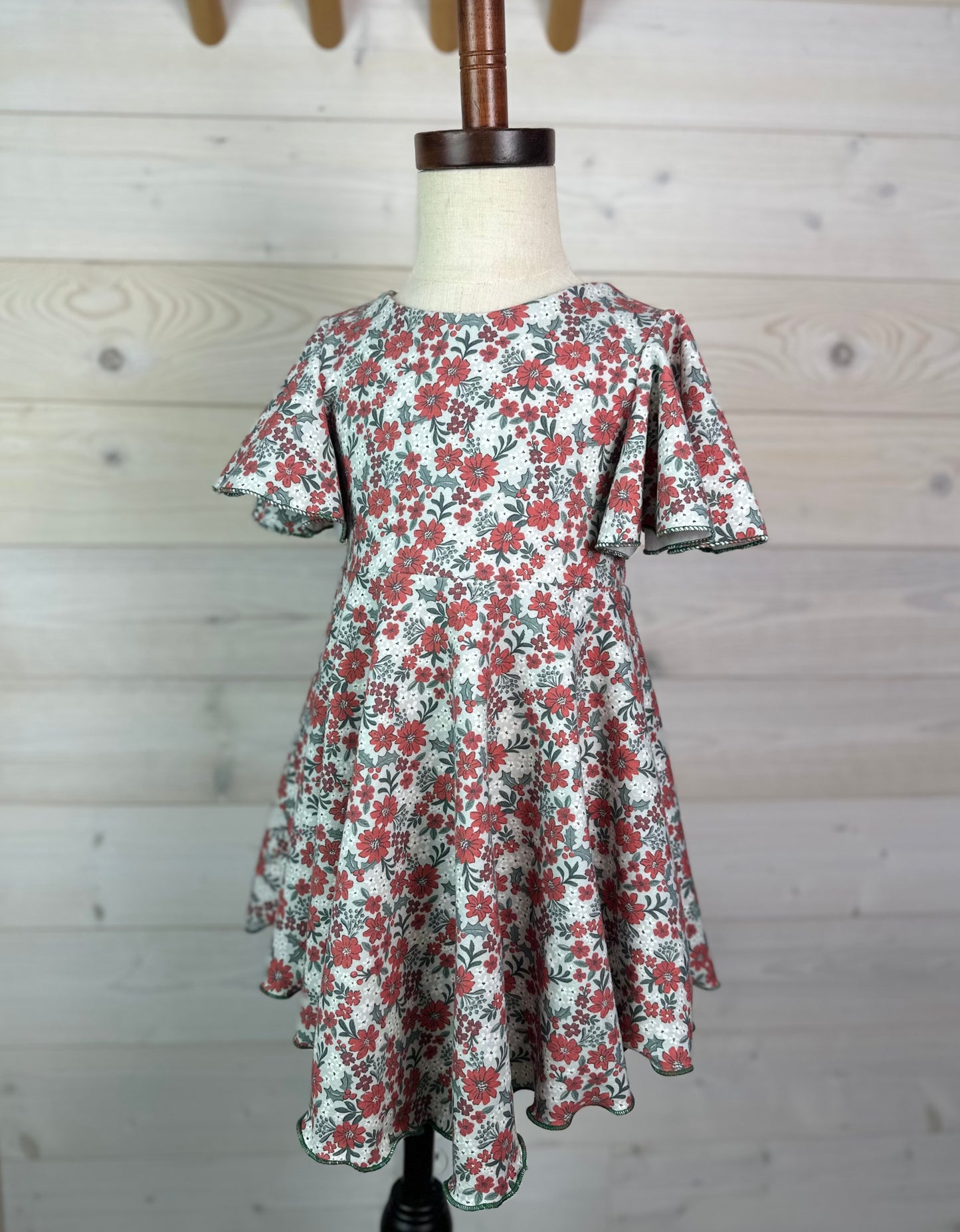 Poinsettia Twirly Dress