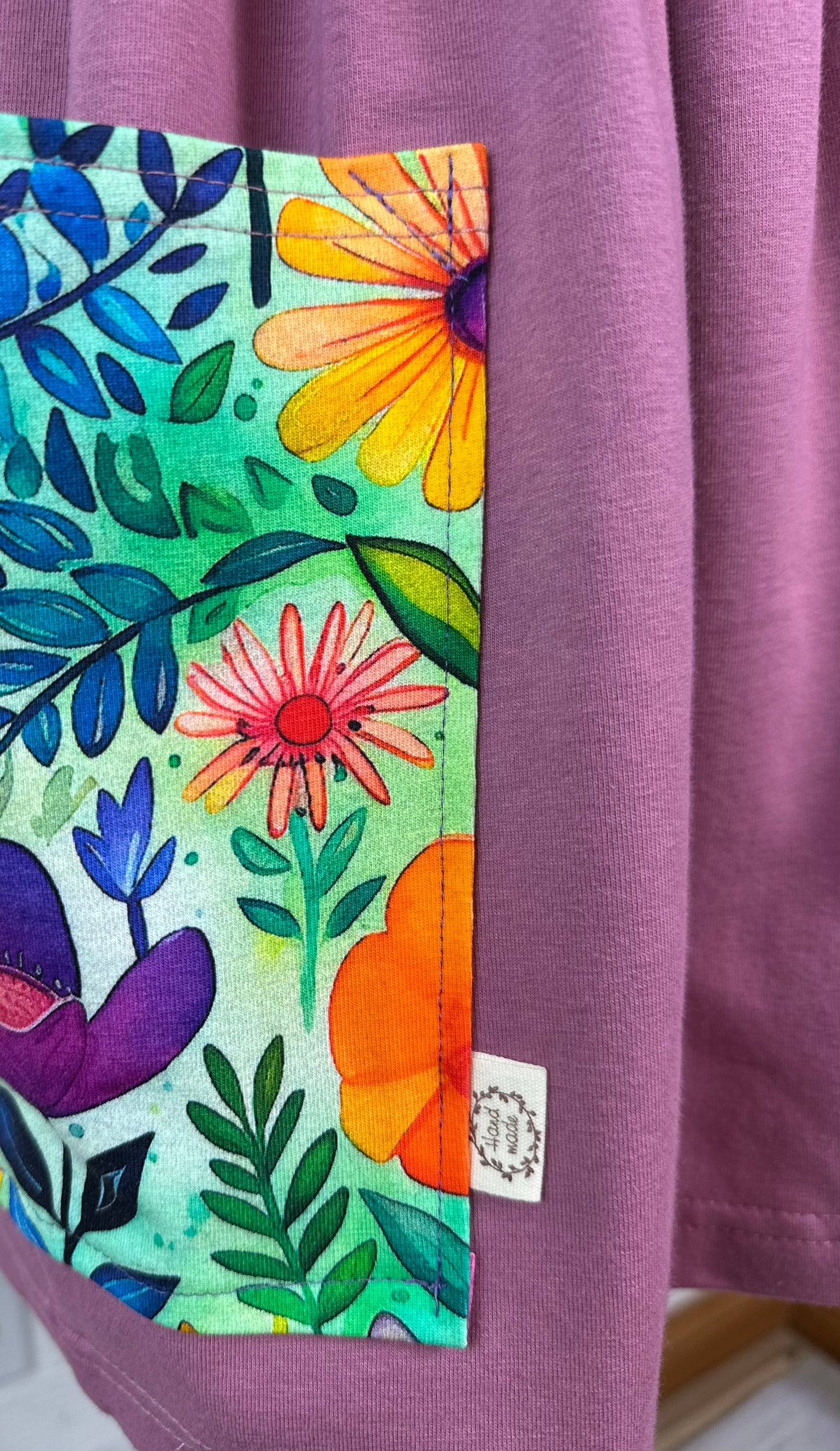 Organic Folk Floral Pocket Dress