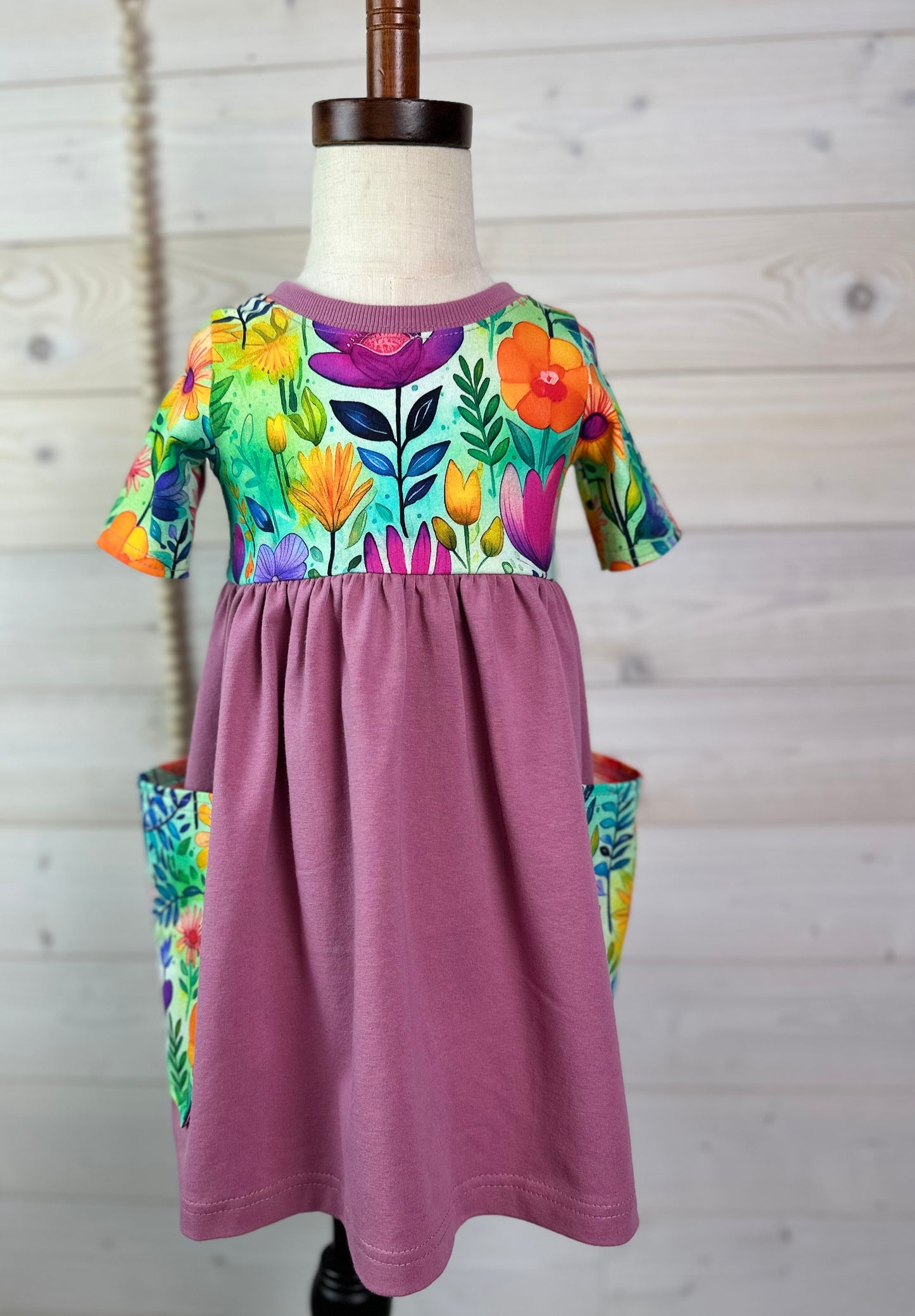 Organic Folk Floral Pocket Dress