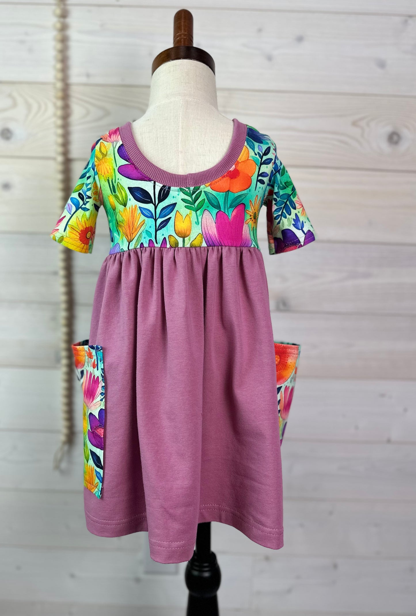 Organic Folk Floral Pocket Dress