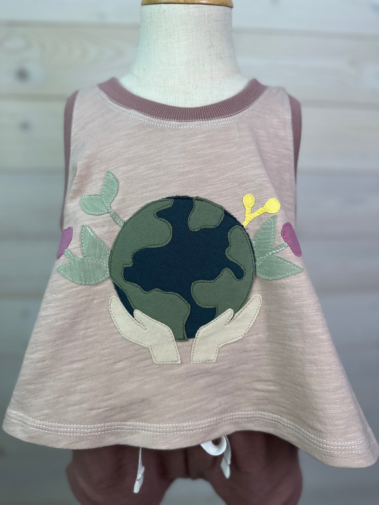 4T Organic World/Floral Tank/Shortie Set