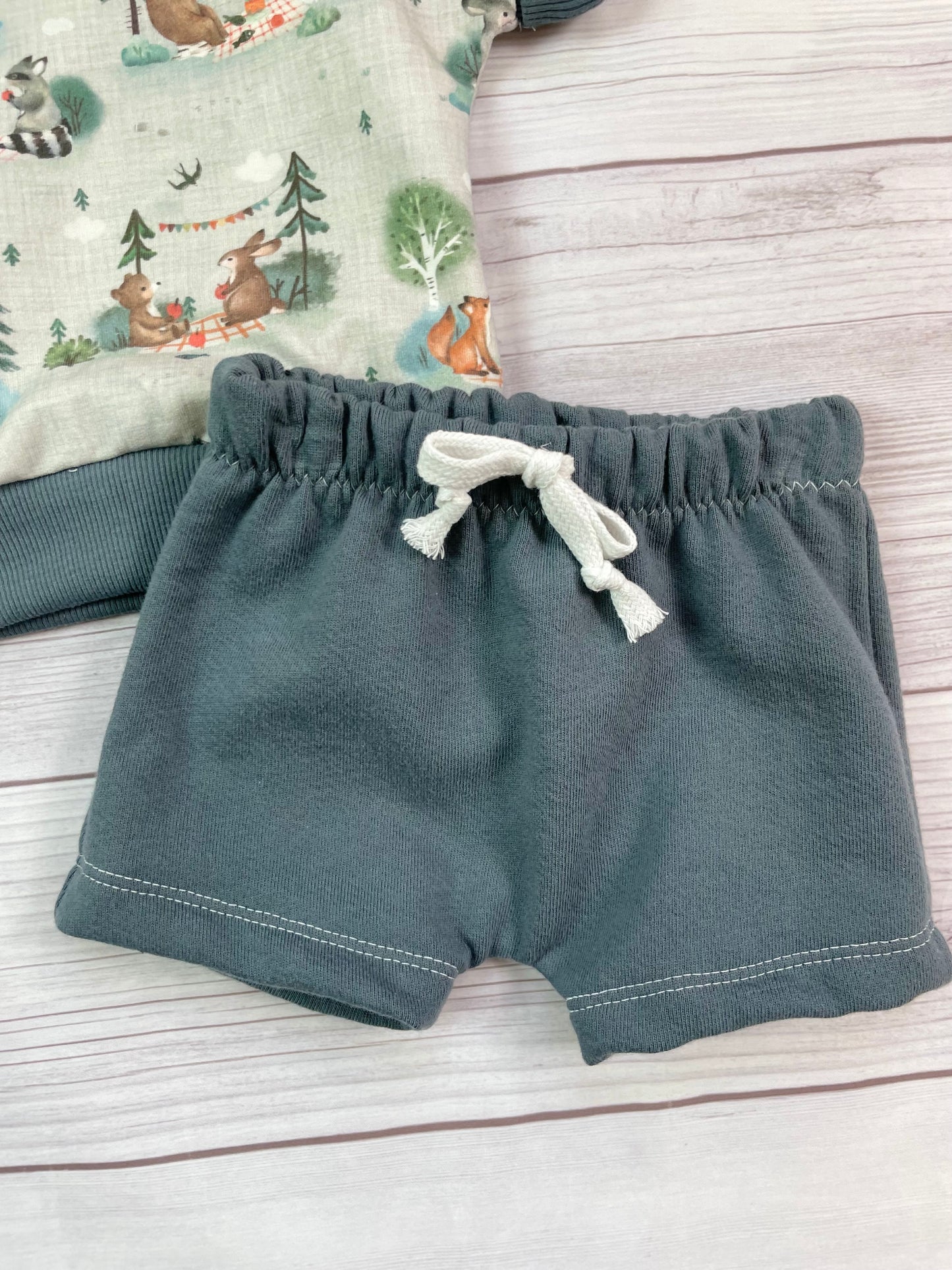 6-9 month Dolman Top with Matching Organic Shorts