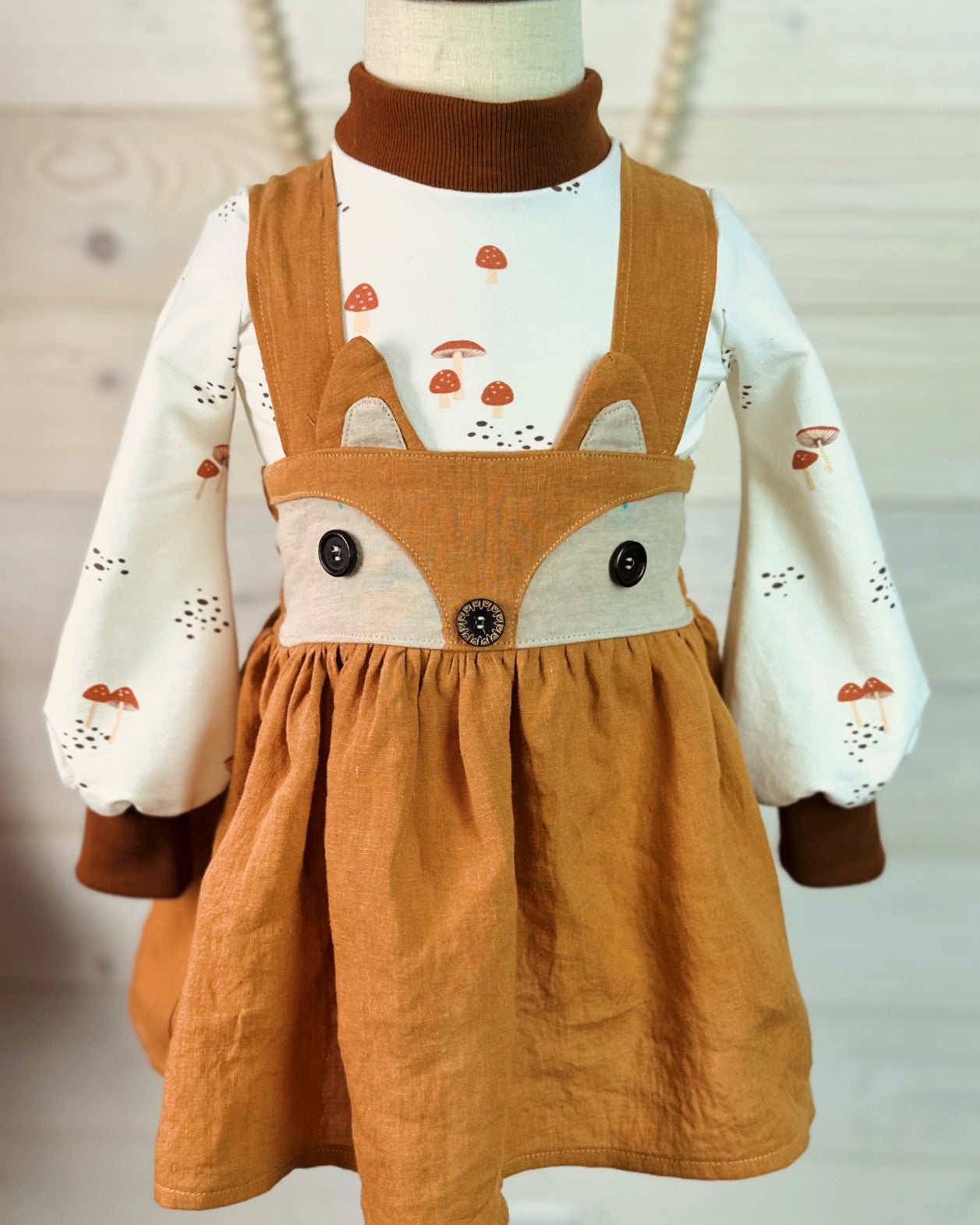 18 month Fox Suspender Skirt and Matching Sweater