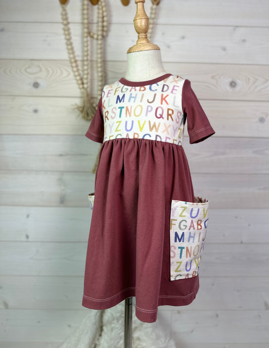 Alphabet Pocket Dress