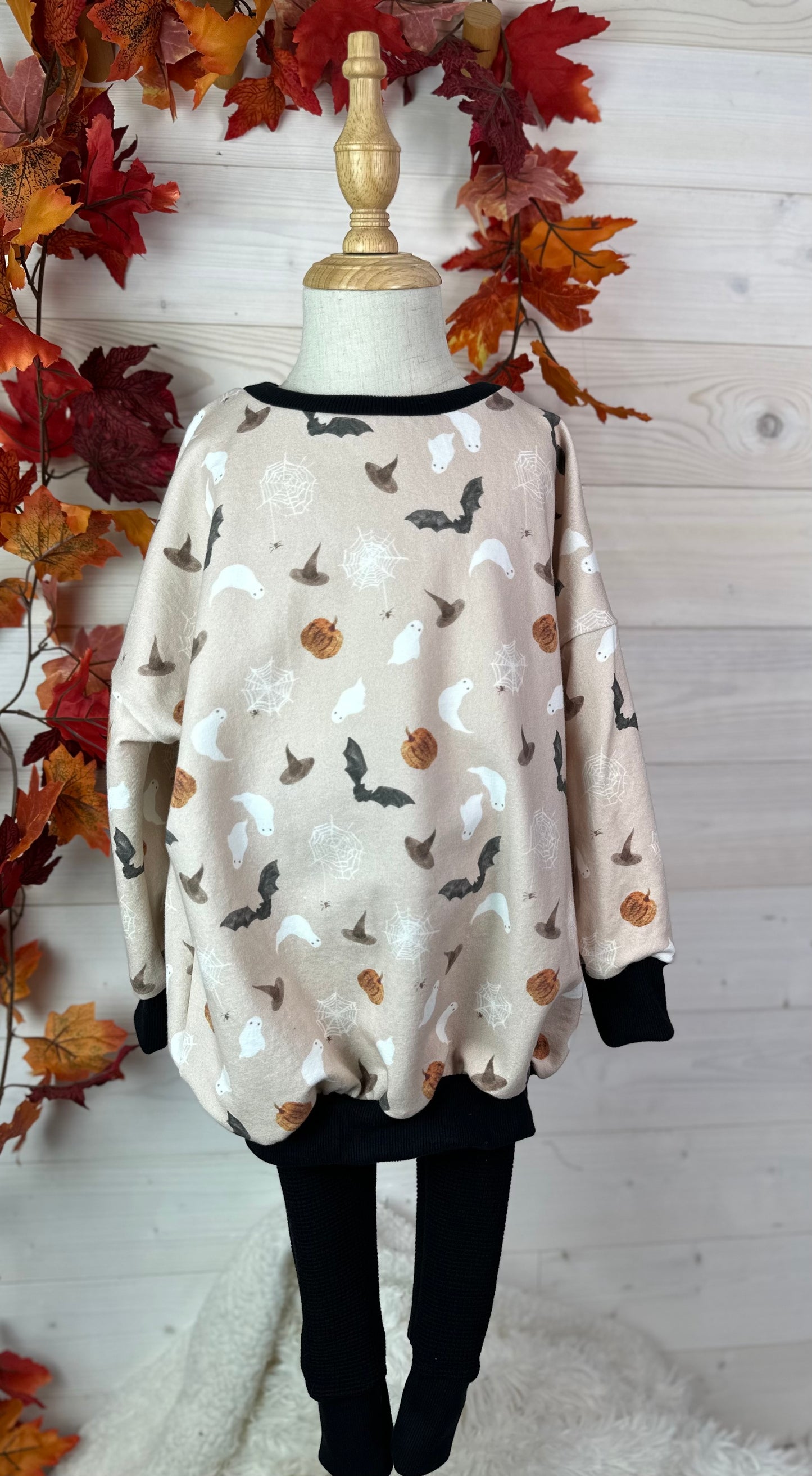 Oversized Halloween Sweater Dress With Matching Leggings