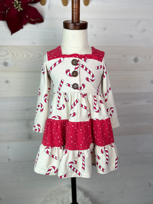 3-tier Organic Candy Cane Dress