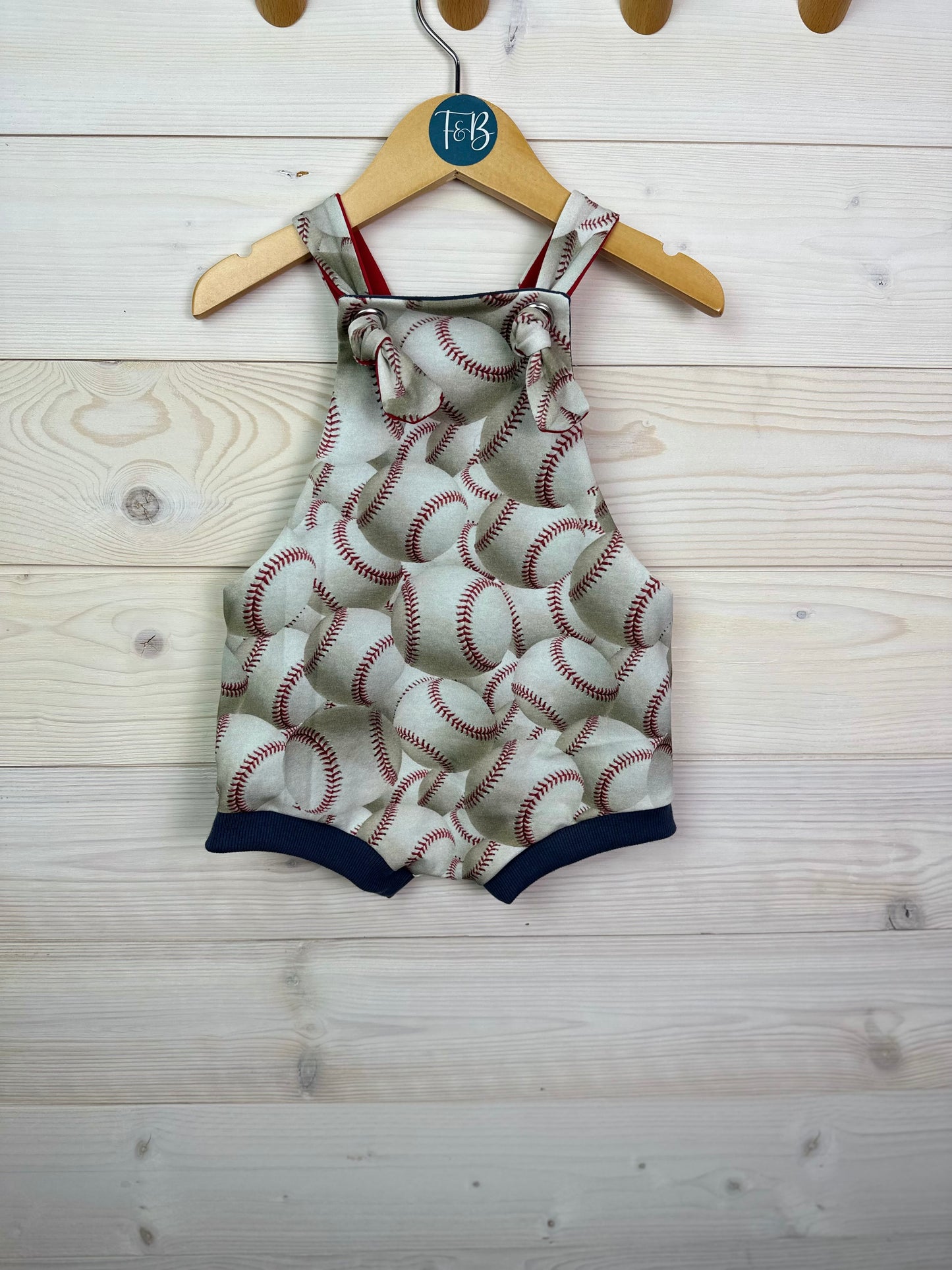 Baseball Shortie Overalls