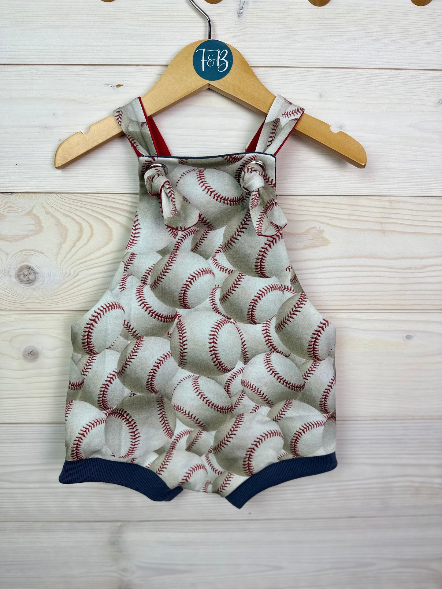 Baseball Shortie Overalls