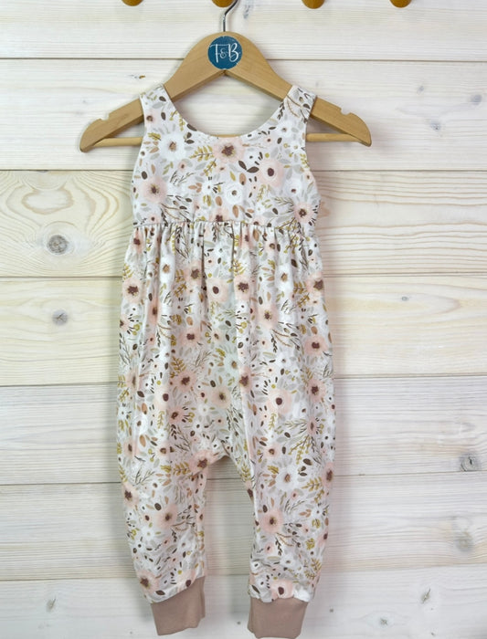 Floral Harem Baby Romper 🌸