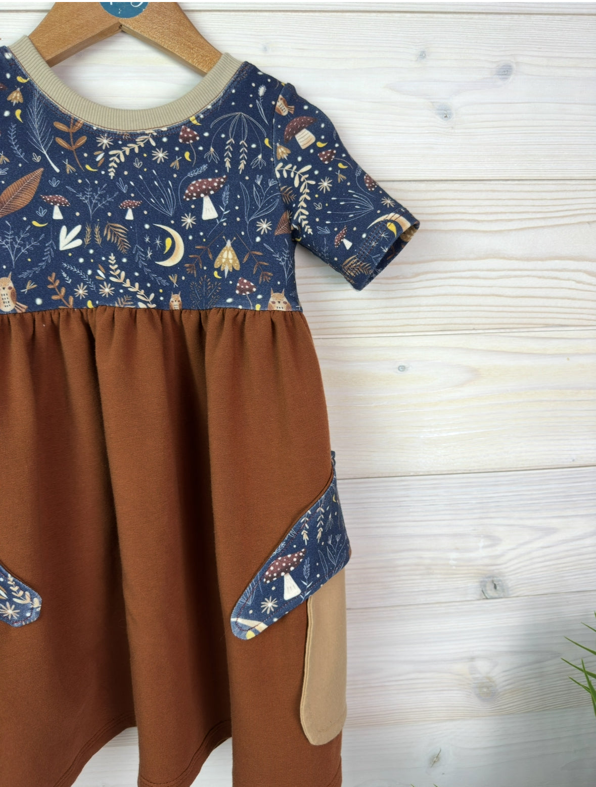 Organic 3T Mushroom Pocket Dress