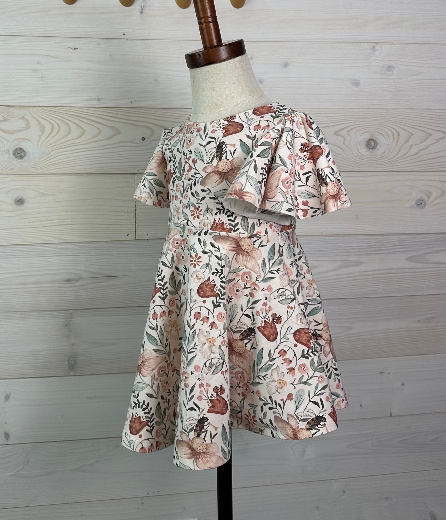 Twirly Floral and Cute Bug Dress