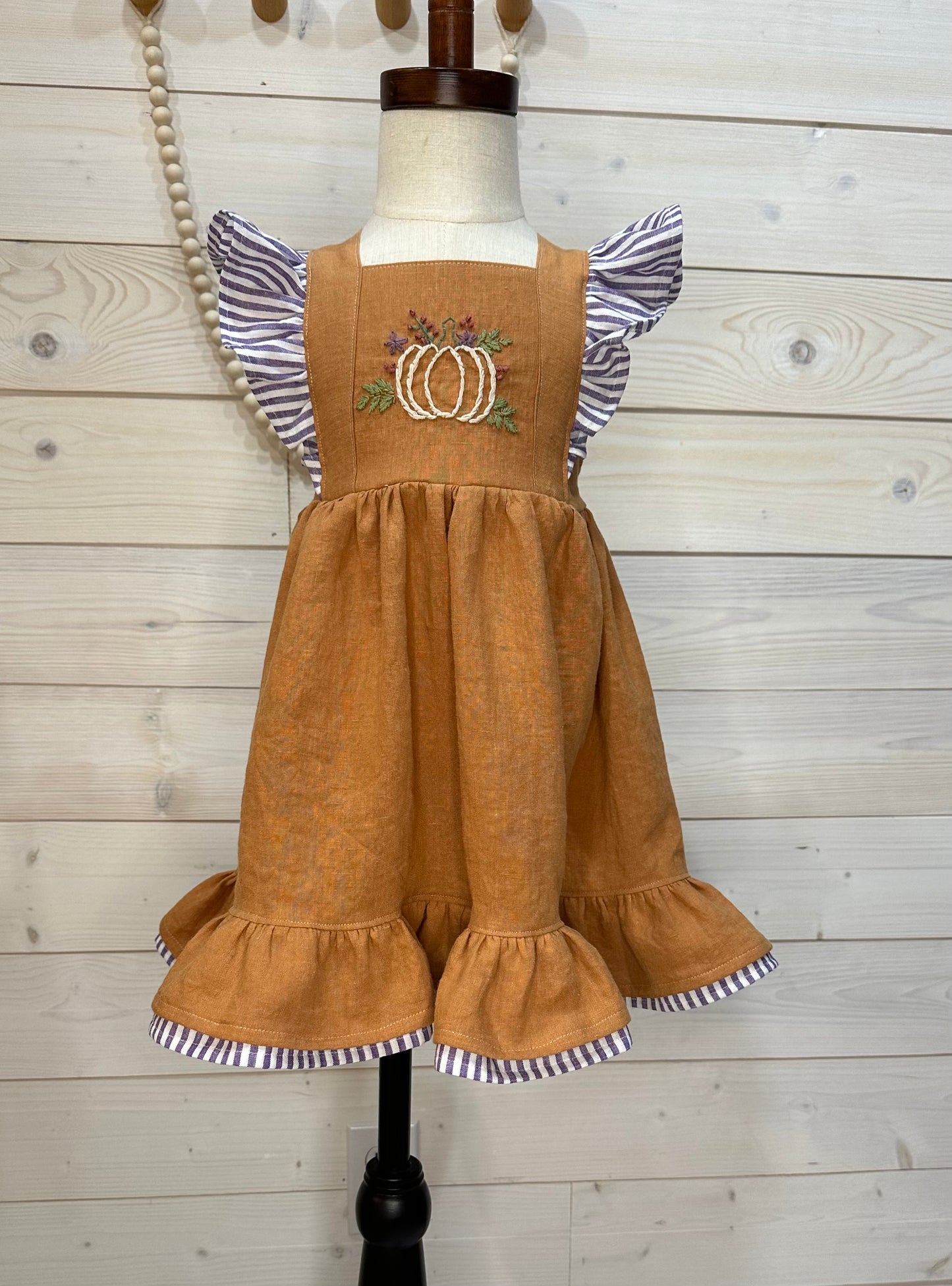 4T Hand Embroidered Ruffled Dress