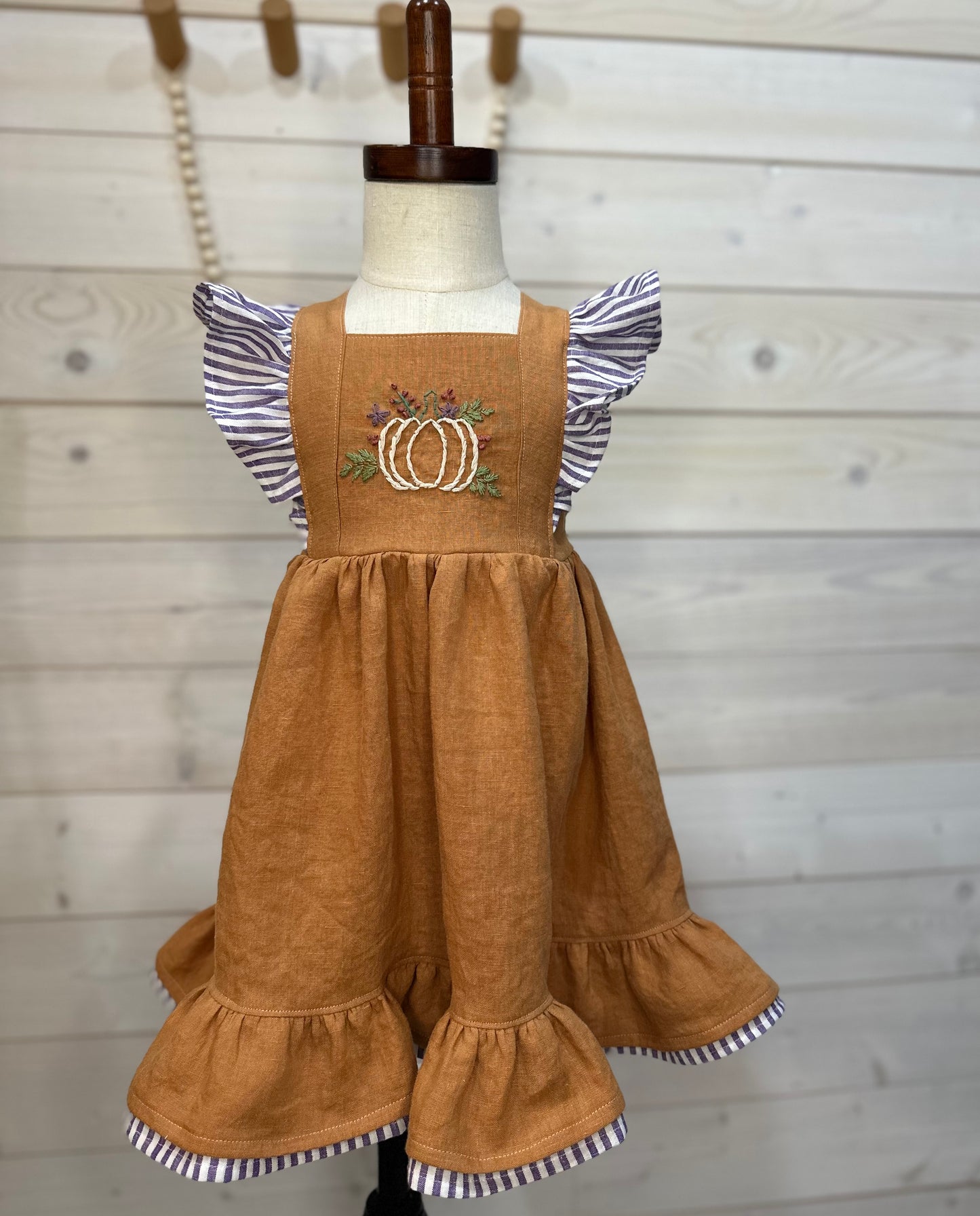 4T Hand Embroidered Ruffled Dress