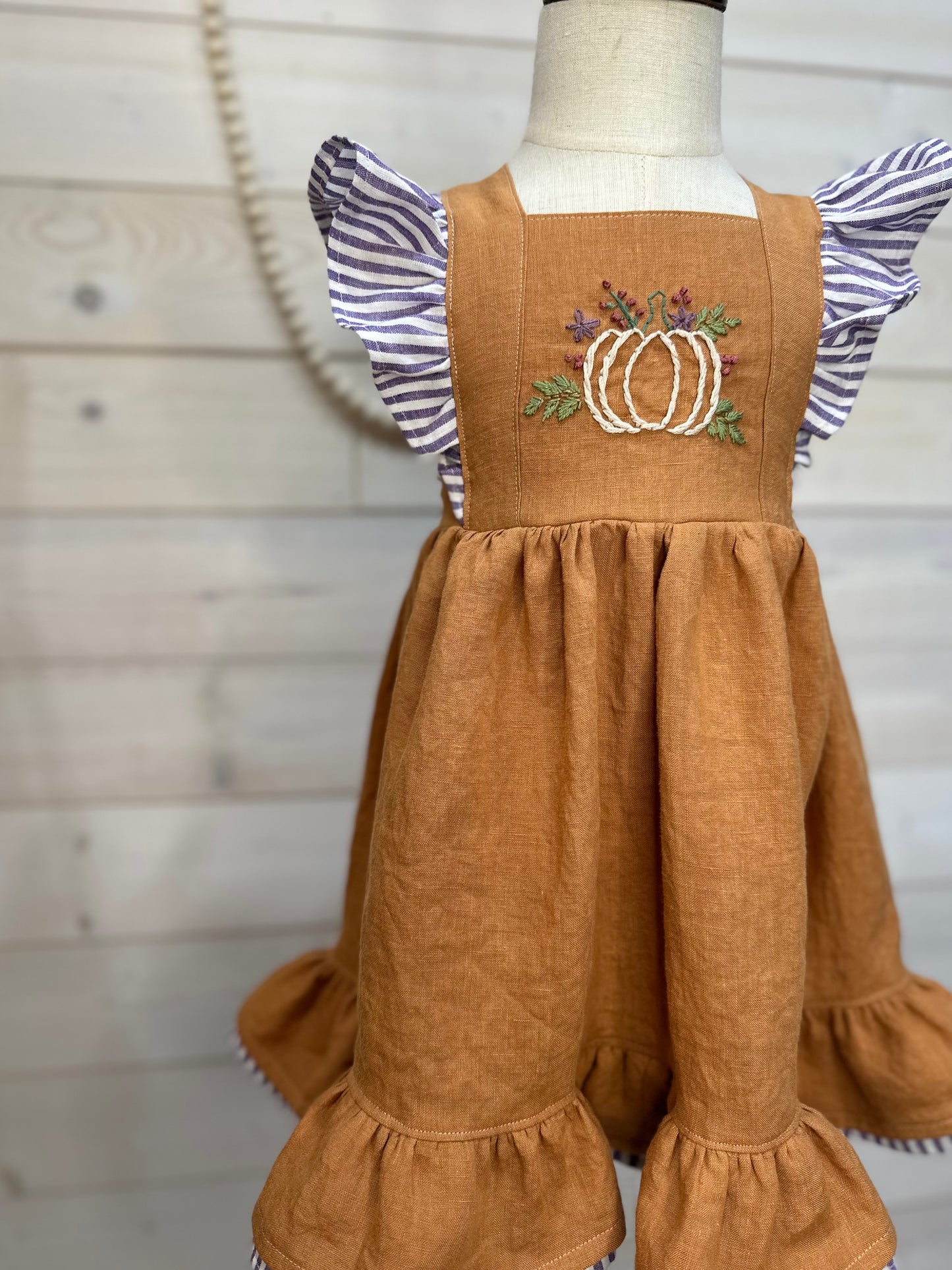 4T Hand Embroidered Ruffled Dress