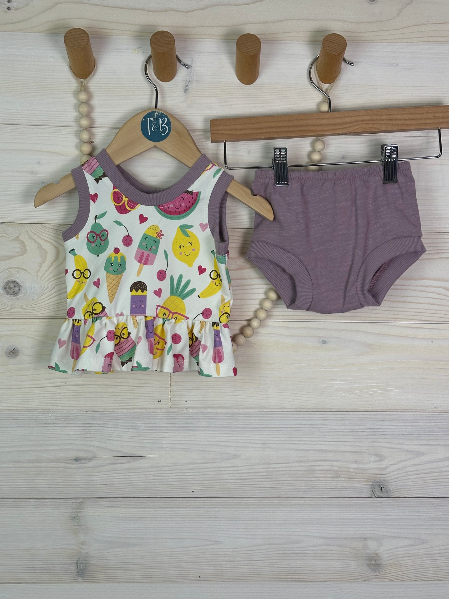 Peplum Top/Matching Bummies