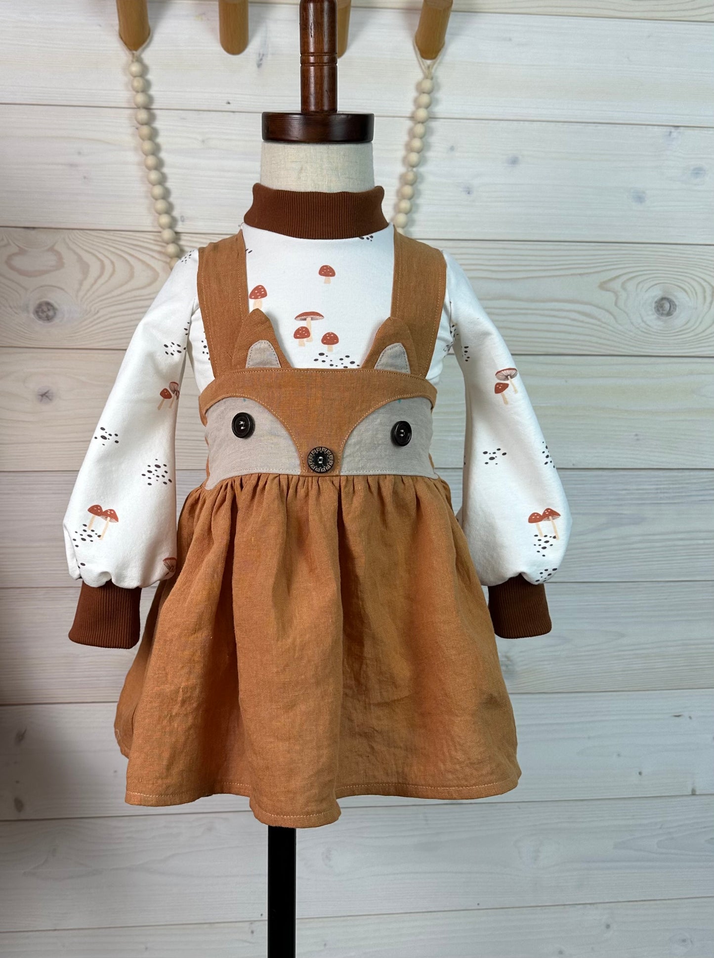 18 month Fox Suspender Skirt and Matching Sweater