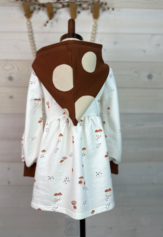 2T Mushroom Hood Pocket Dress