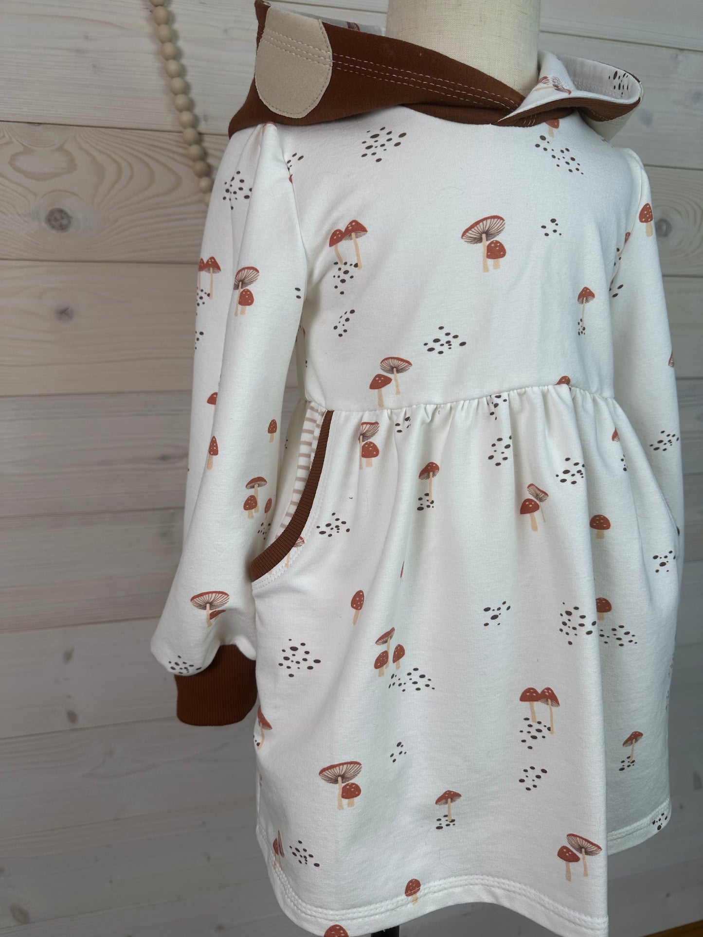 2T Mushroom Hood Pocket Dress