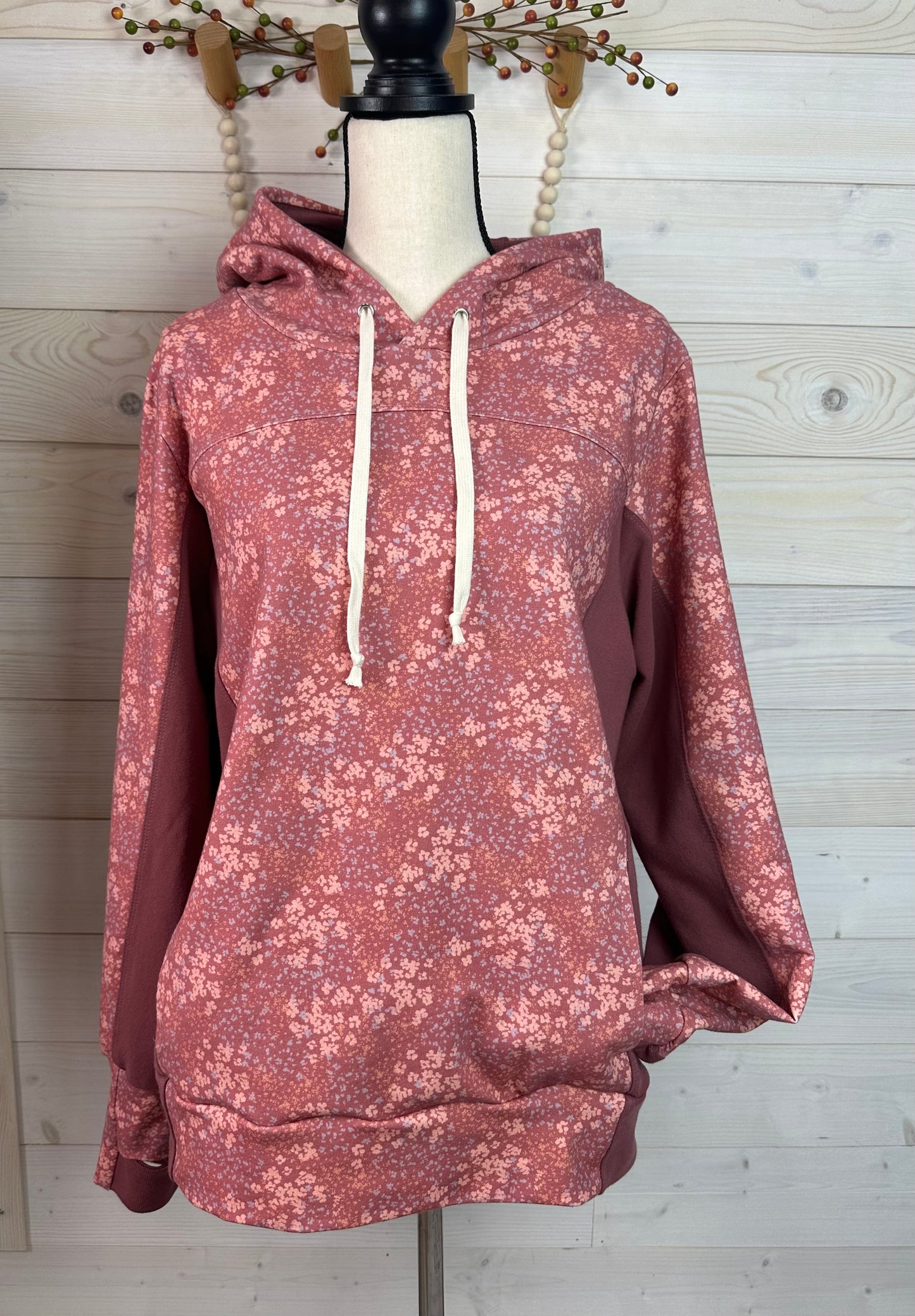 Ladies Mini-Floral Hoodie