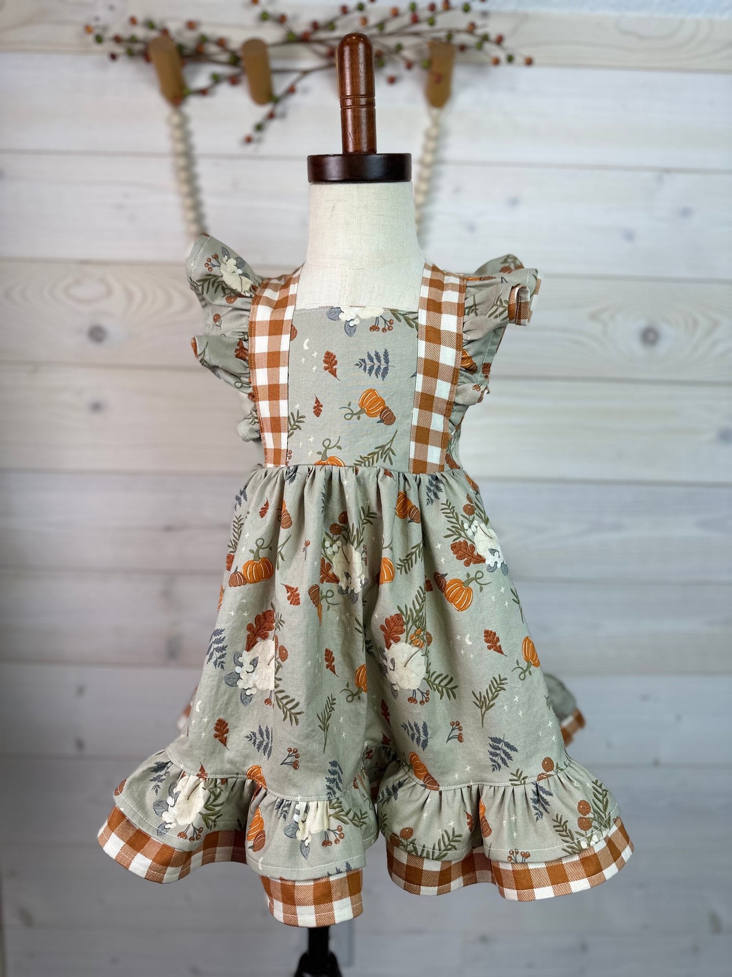 Pumpkin Patch Ruffled Dress