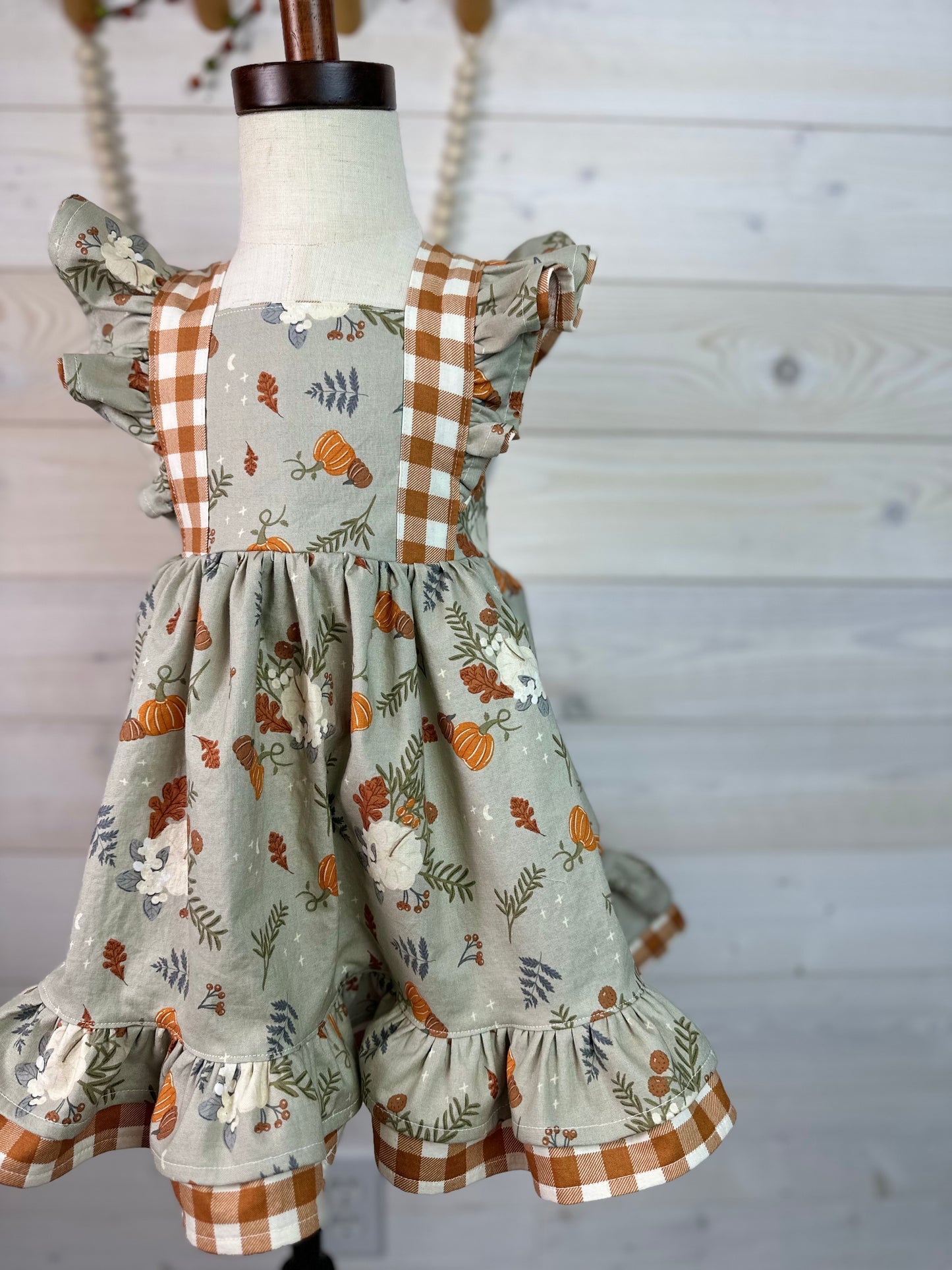 Pumpkin Patch Ruffled Dress