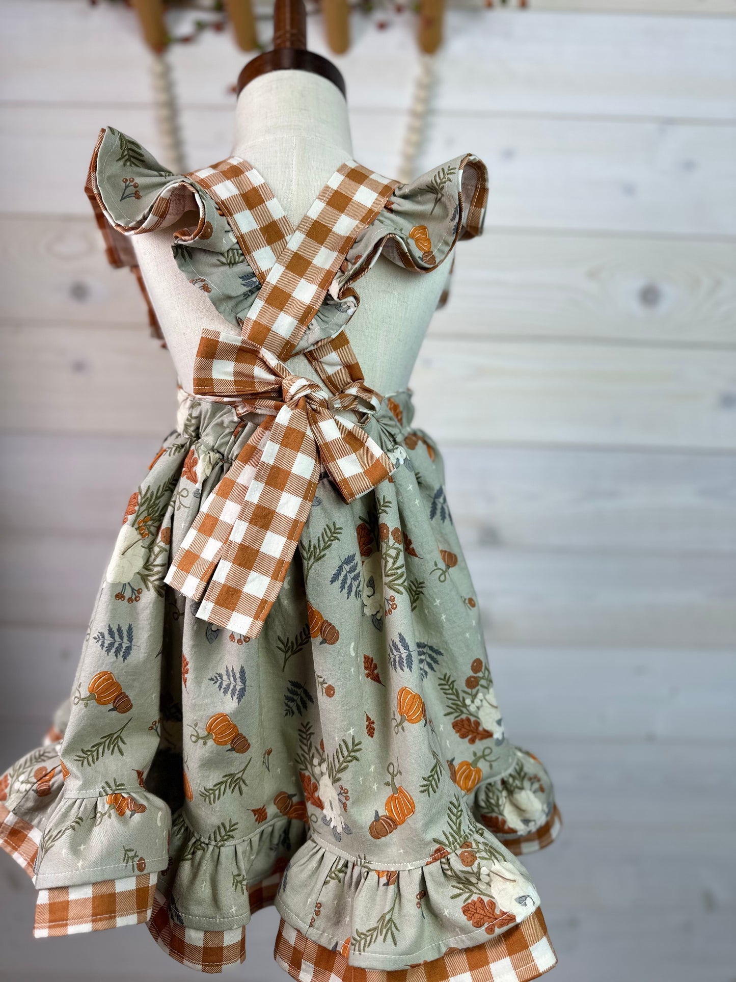 Pumpkin Patch Ruffled Dress