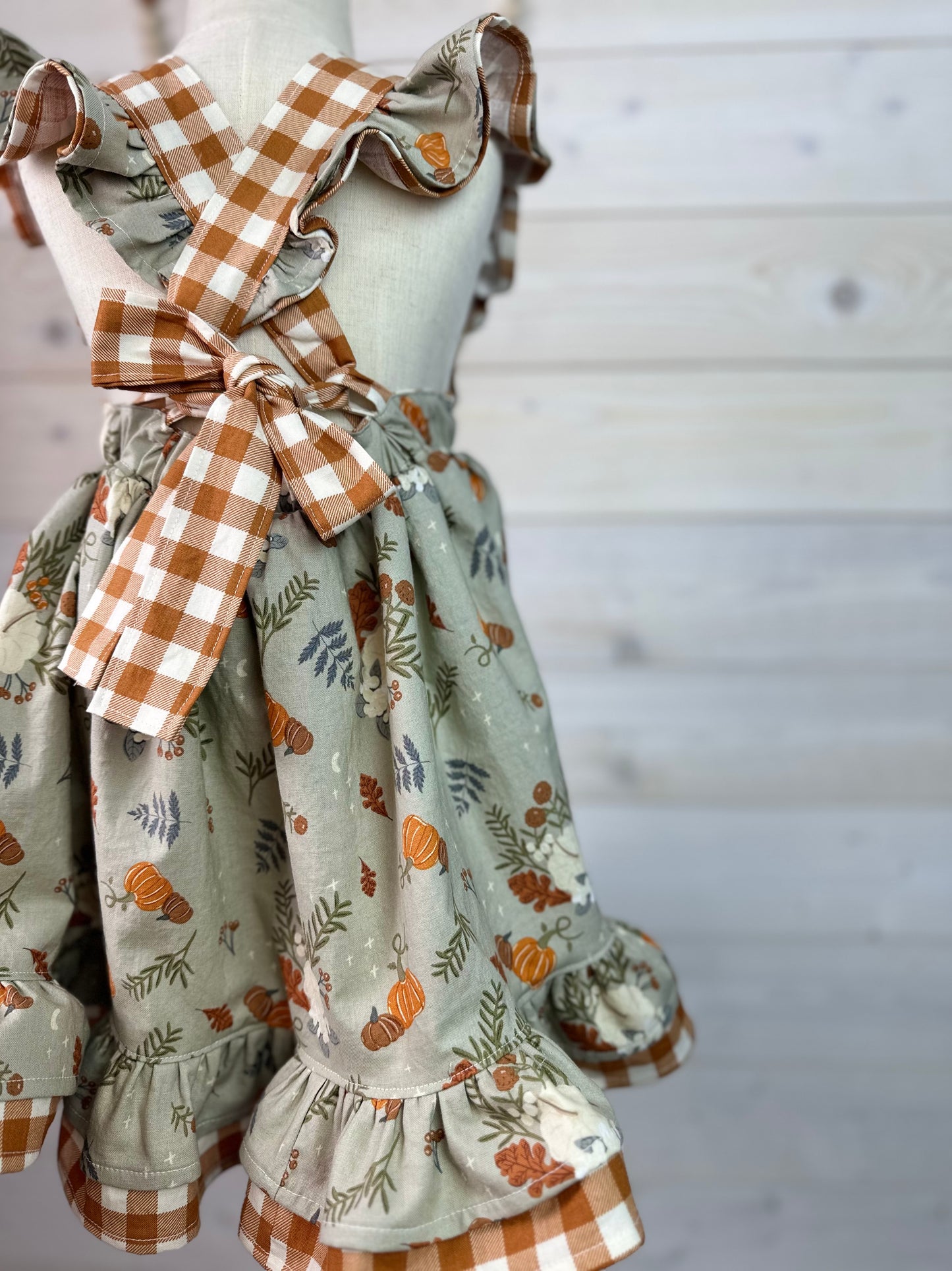 Pumpkin Patch Ruffled Dress