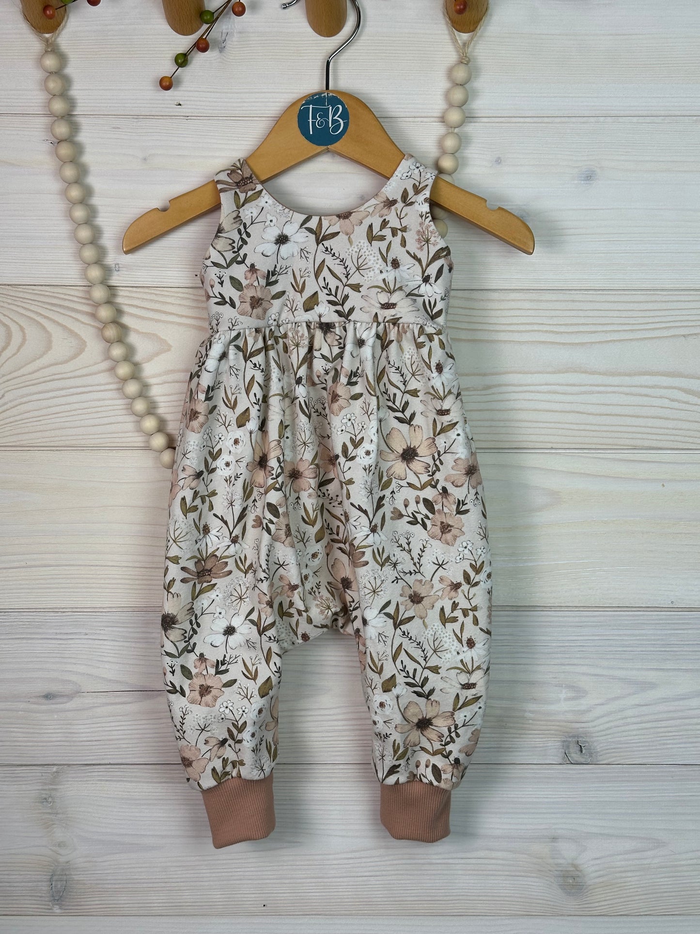 Vintage Floral Baby Romper