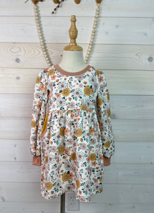 Floral Pocket Sweater Dress