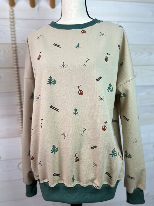 Ladies Ski Slope Oversized Sweater