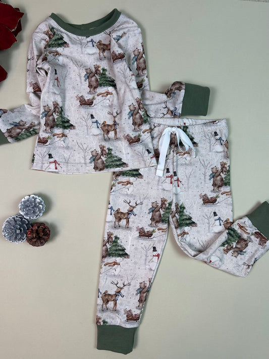 Organic Holiday Forest Animal Lounge Set