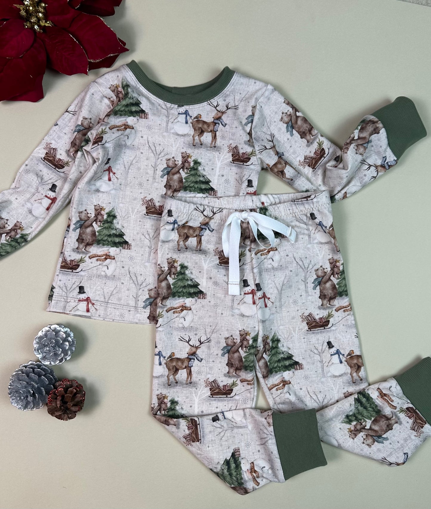 Organic Holiday Forest Animal Lounge Set