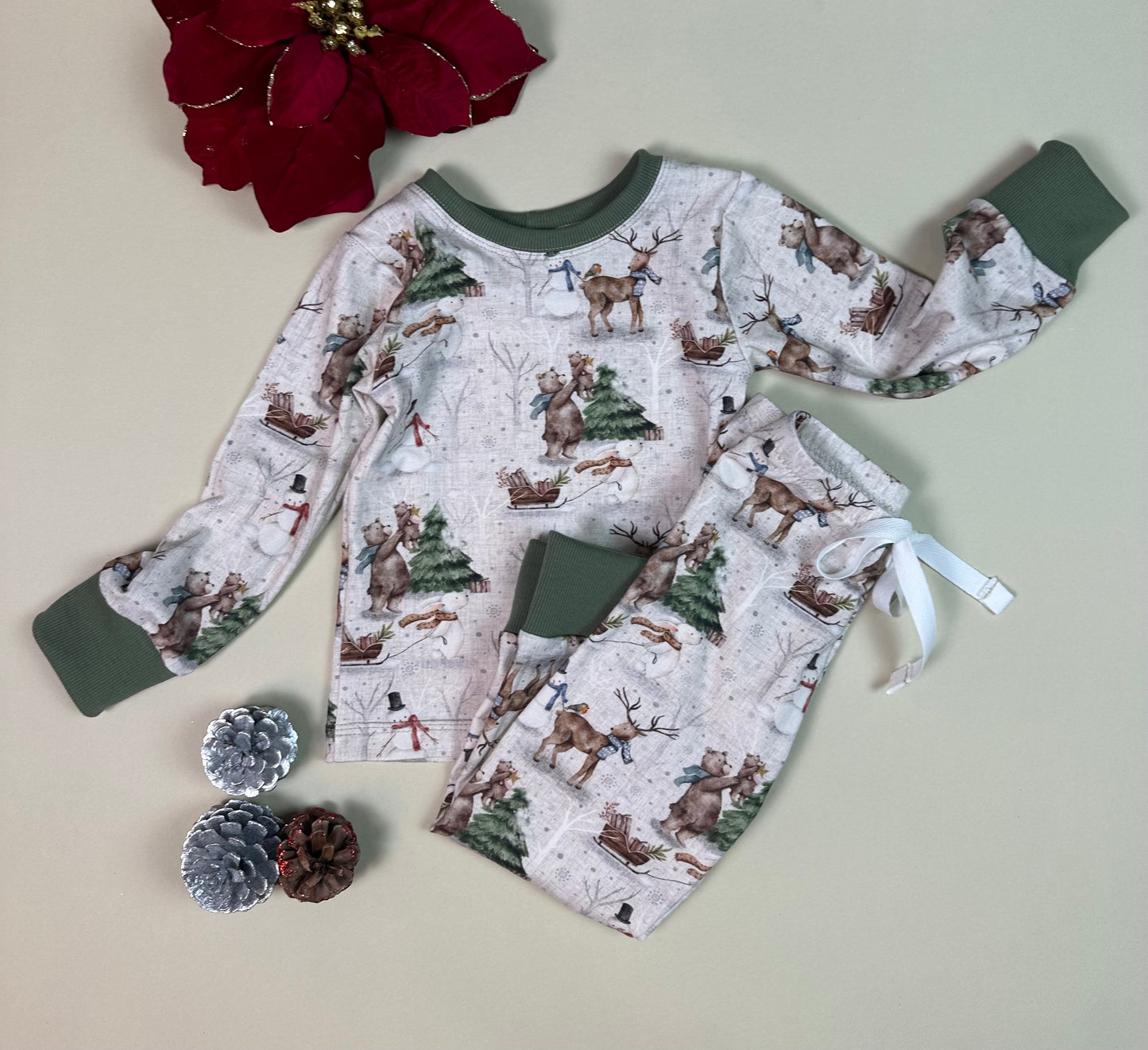 Organic Holiday Forest Animal Lounge Set