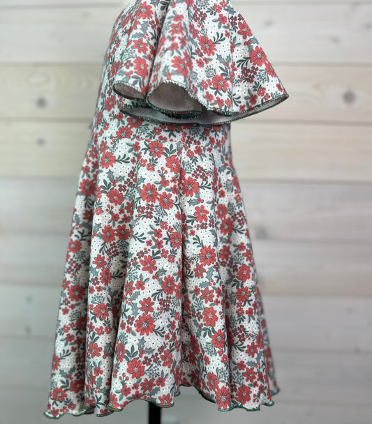 Poinsettia Twirly Dress