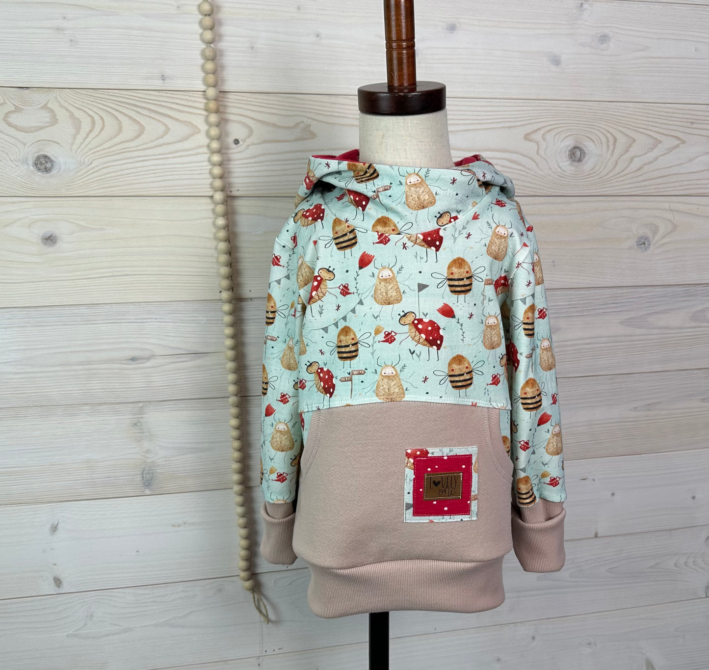 18m-4T Grow-With-Me Organic Love Bug Hoodie