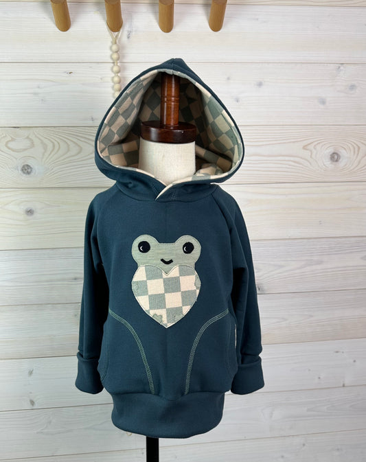 12m-3T Organic Love Frog Hoodie