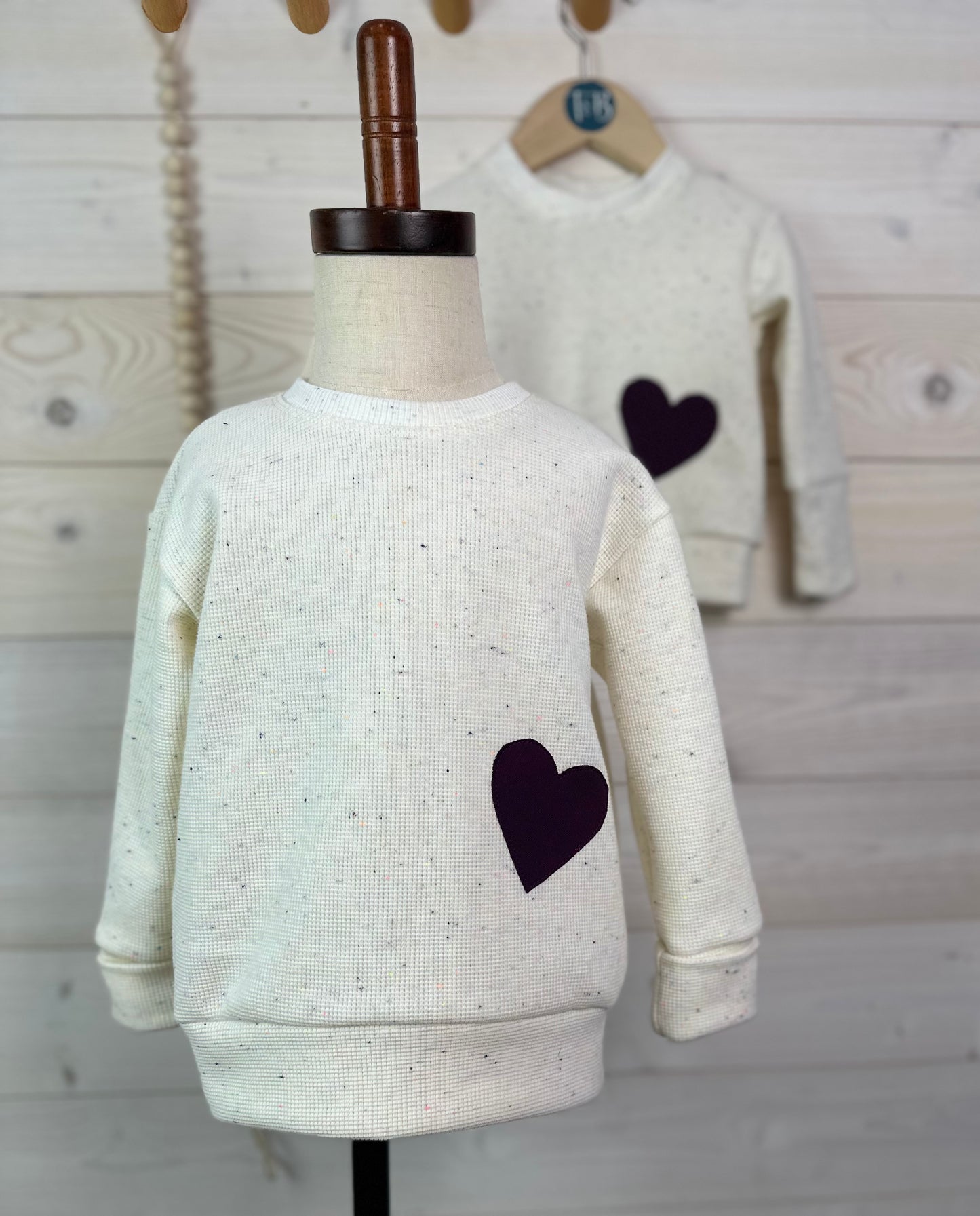 Grow-with-me Confetti Heart Pullover